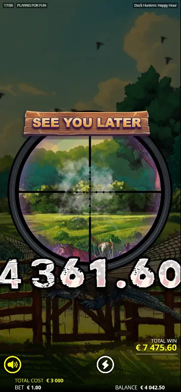 Duck Hunters Happy Hour Nolimit City Big Game Spins with all upgrades active